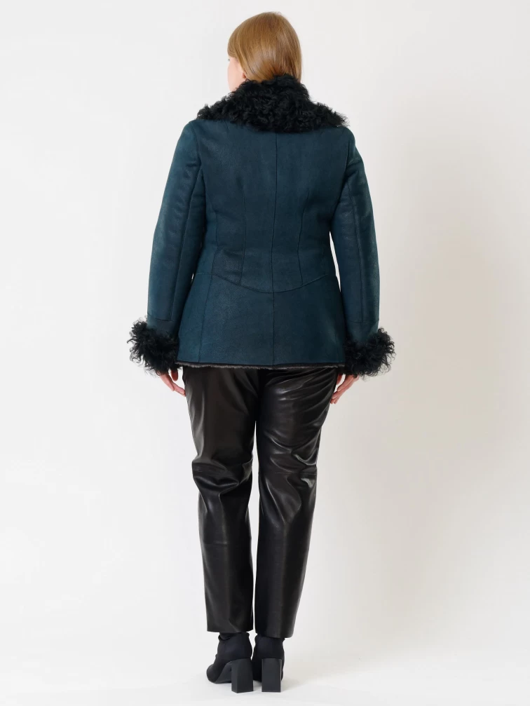 Зимний комплект женский: Дубленка 289 + Брюки 03, синий/черный, р. 42, арт. 111235-2