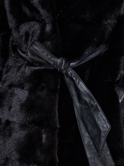 Черная женская норковая шуба MANAKAS 2478, размер 38, артикул 34260-2