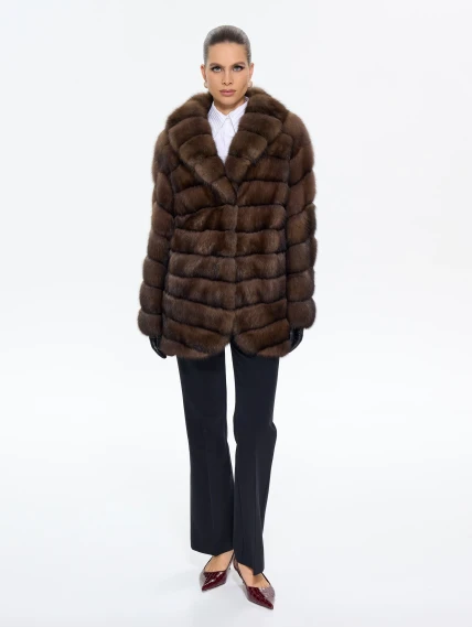 Женская шуба из меха соболя Л611-289, натуральная, размер 46, артикул 64870-0