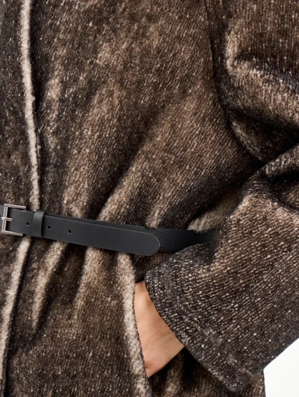 Длинная женская дубленка 2085, бежевая, размер 44, артикул 65000-3