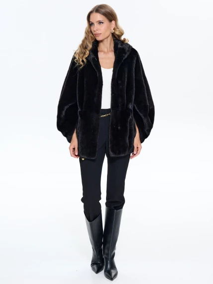 Черная норковая шуба BRASCHI 6883.H1, размер 40, артикул 34420-2