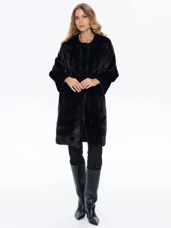 Черная женская шуба из меха норки BRASCHI NJ 13-1