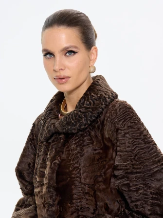 Женская шуба из меха каракульчи Елизавета-1