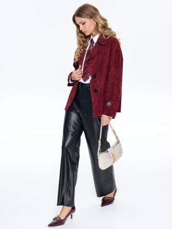 Женский замшевый пиджак премиум класса 3097з-1