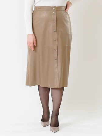 Длинная кожаная юбка 08-1